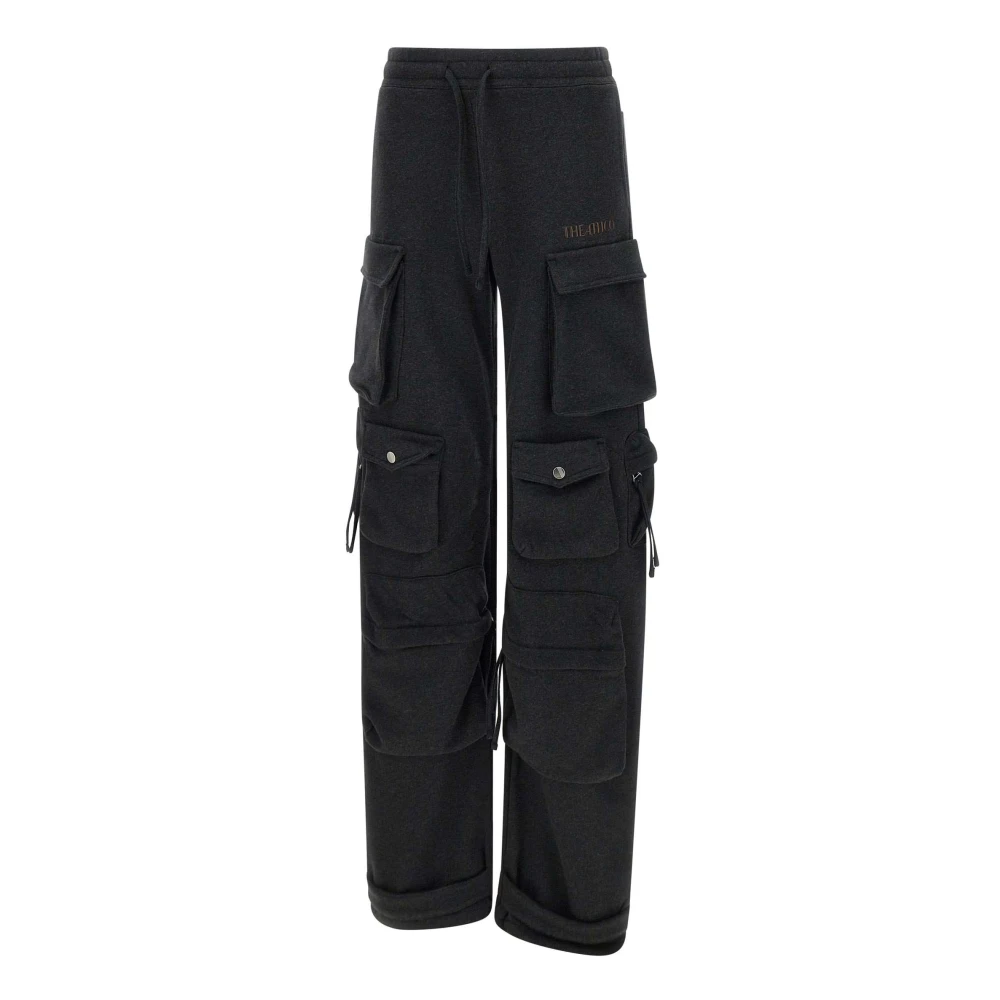 The Attico Zwarte Katoenen Broek Stijlvolle Multi-Zak Black Dames