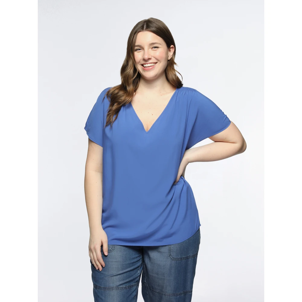 Fiorella Rubino Viscose Blouse Blue Dames