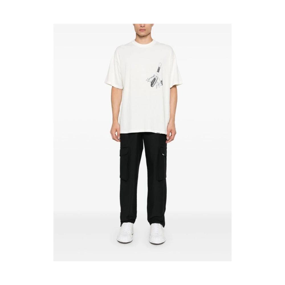 Represent Sleutelprint Ivoor Wit T-shirt White Heren