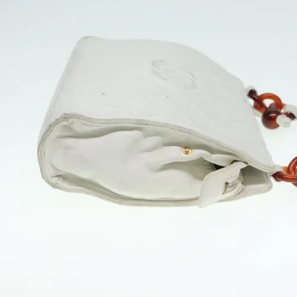 Chanel Vintage Pre-owned Leather chanel-bags White Dames