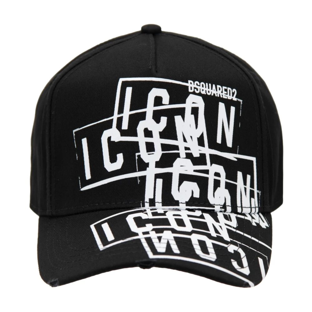 Dsquared2 Icon Baseballpet met gesp sluiting Black Unisex