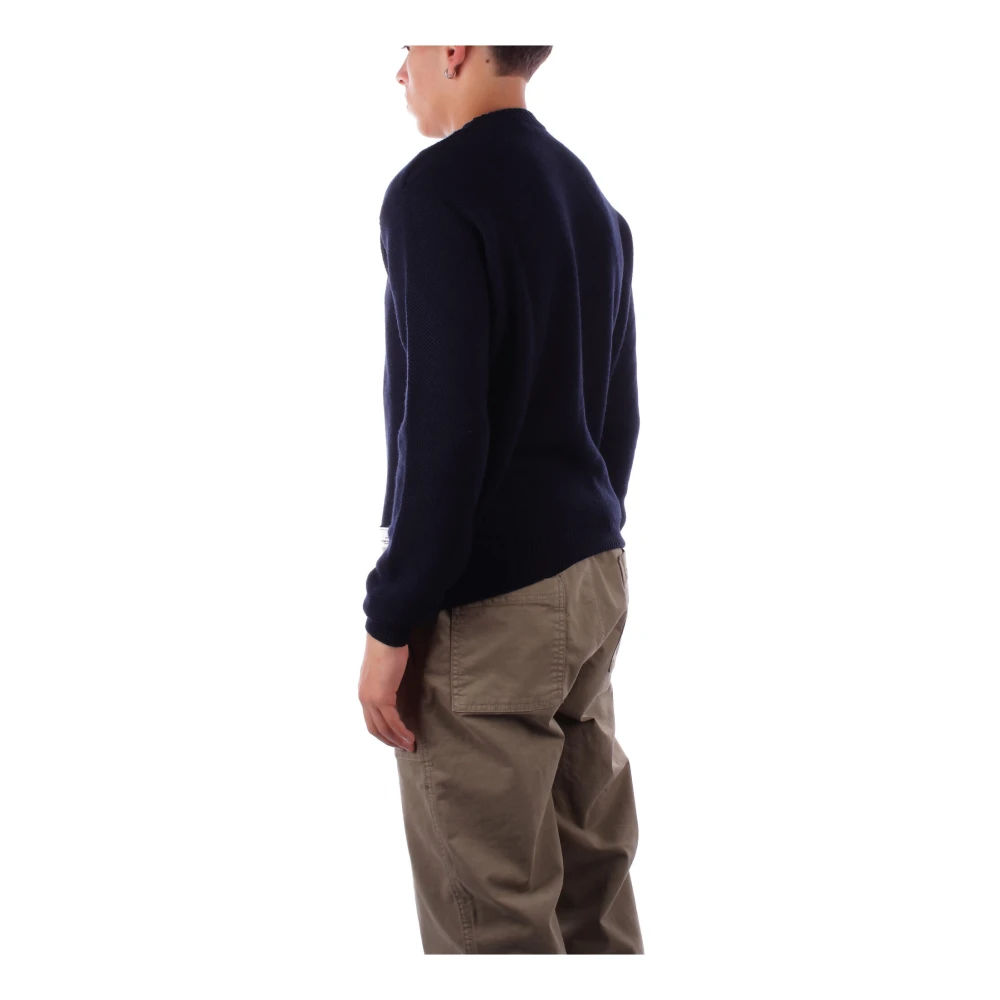 Costume National Blauwe Logo Front Sweater Blue Heren