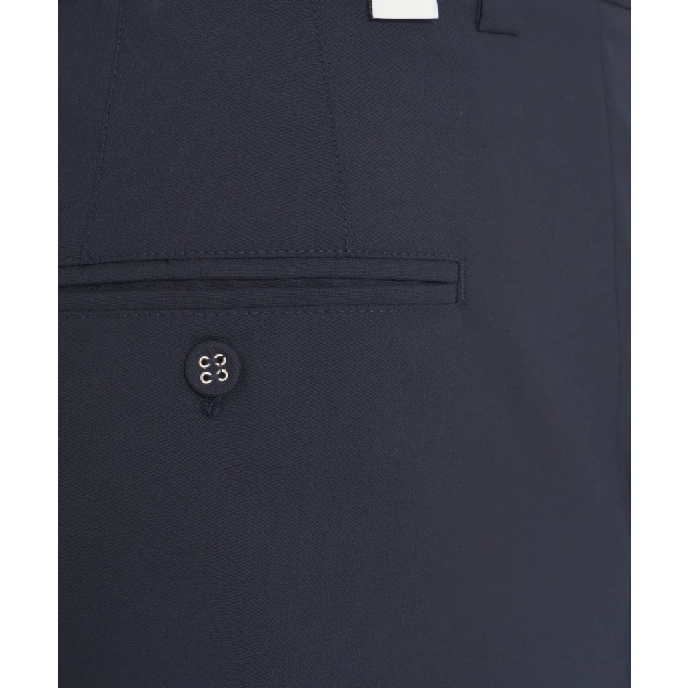 Paolo Pecora Blauwe Chino Broek met Relaxte Pasvorm Blue Heren