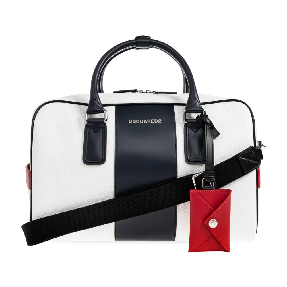 Dsquared2 Herr Vit Väskor One Size, Bomull, Weekendväska