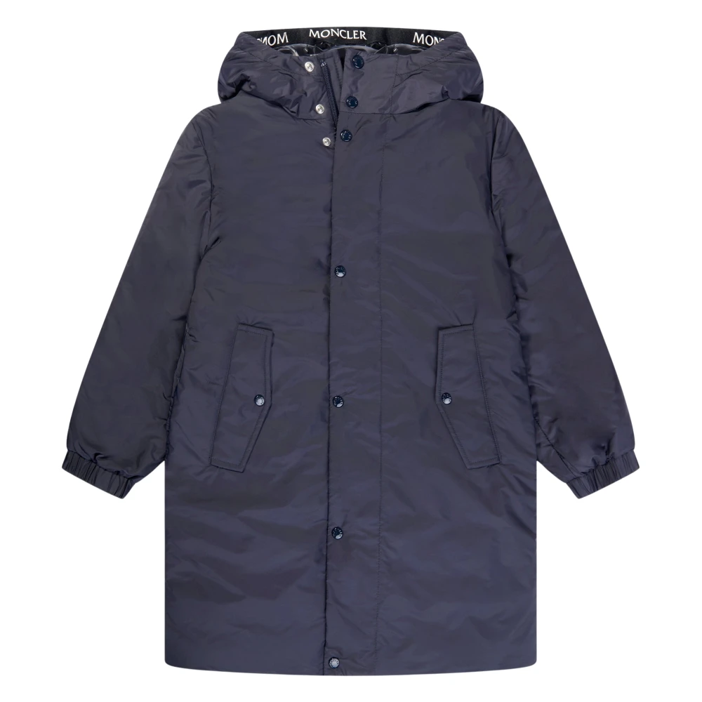 Moncler Boys Blue Light Jackets,, Down Iruwa Long Parka Coat Size 8 Y
