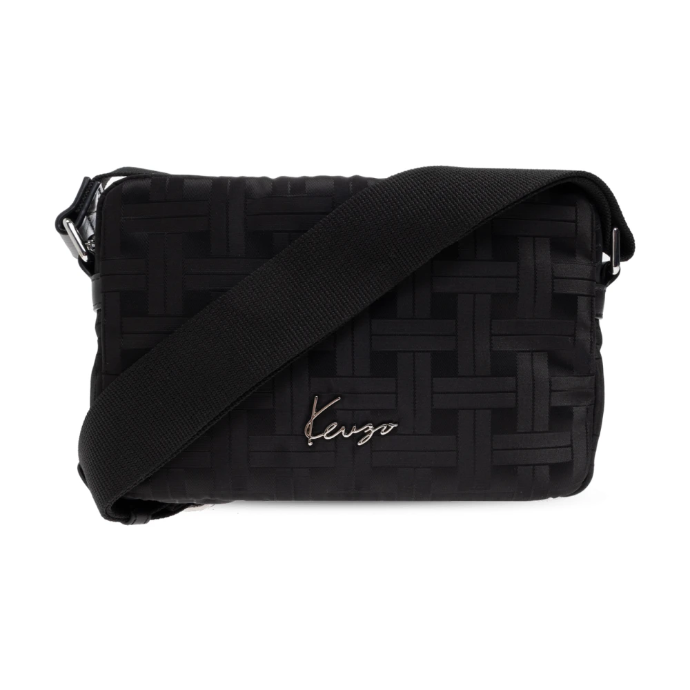Kenzo Men's Black Logo Shoulder Bag - Shoulder Bags - One Size - Bags