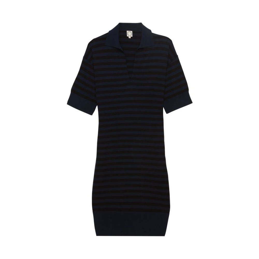 Ines De La Fressange Paris Océane katoenen gestreepte jurk Blue Dames