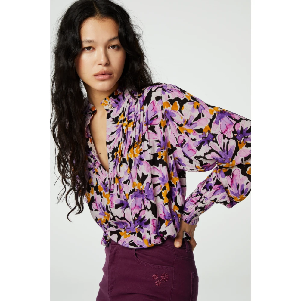 Fabienne Chapot Geplooide Knoopblouse Multicolor Dames