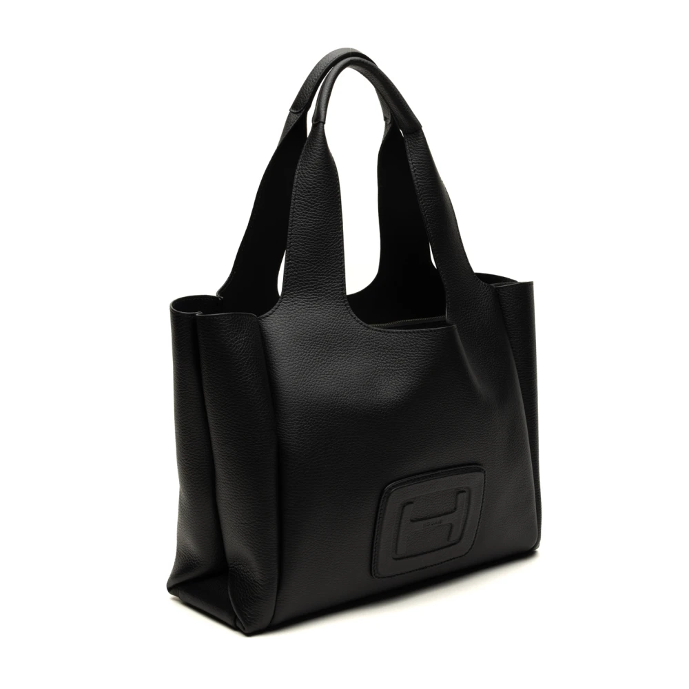 Hogan Zwarte Shopping Media Tas Black Dames