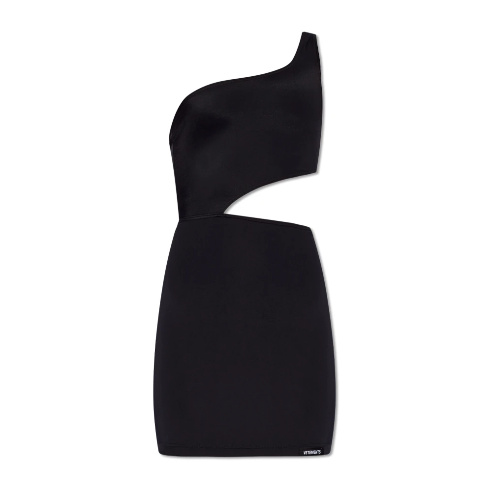 Vetements Asymmetrische jurk Black Dames
