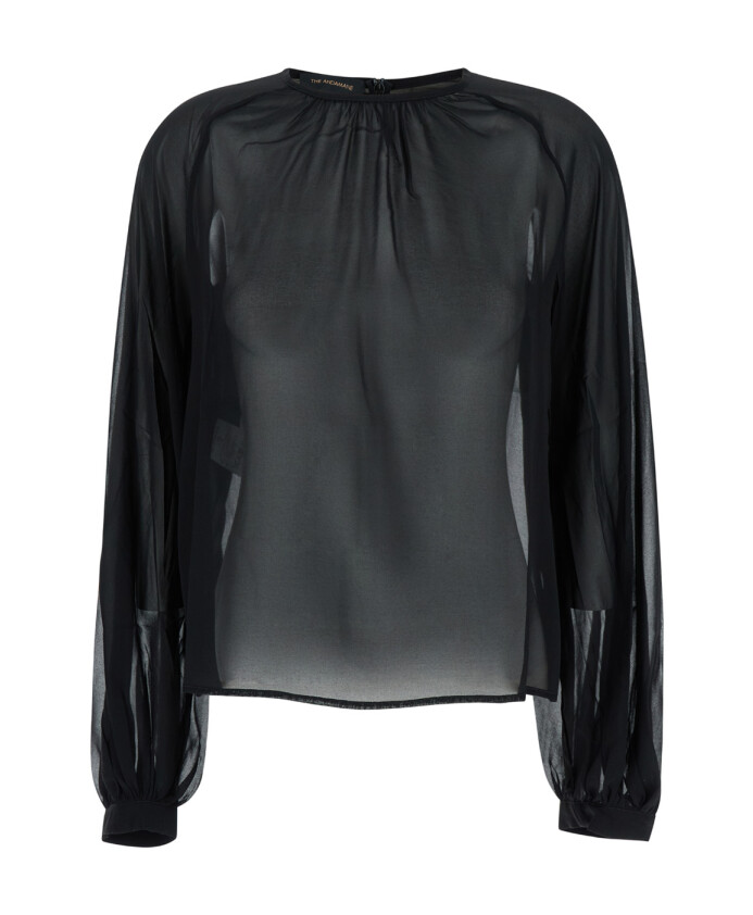 chemisier-en-soie-noir-col-rond