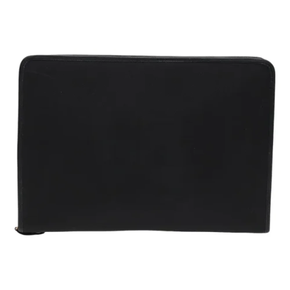 Burberry Vintage Pre-owned Leather clutches Black Dames