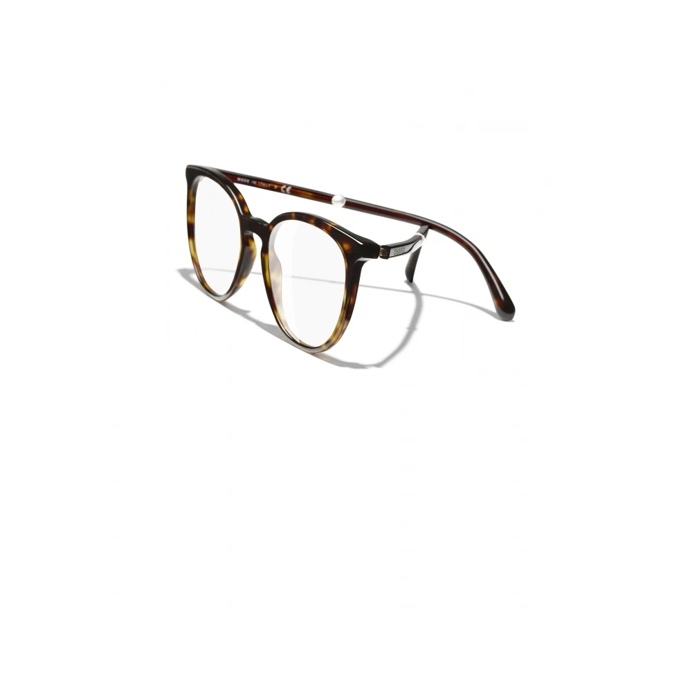 Chanel Stijlvolle Bril met Imitatieparels Brown Dames