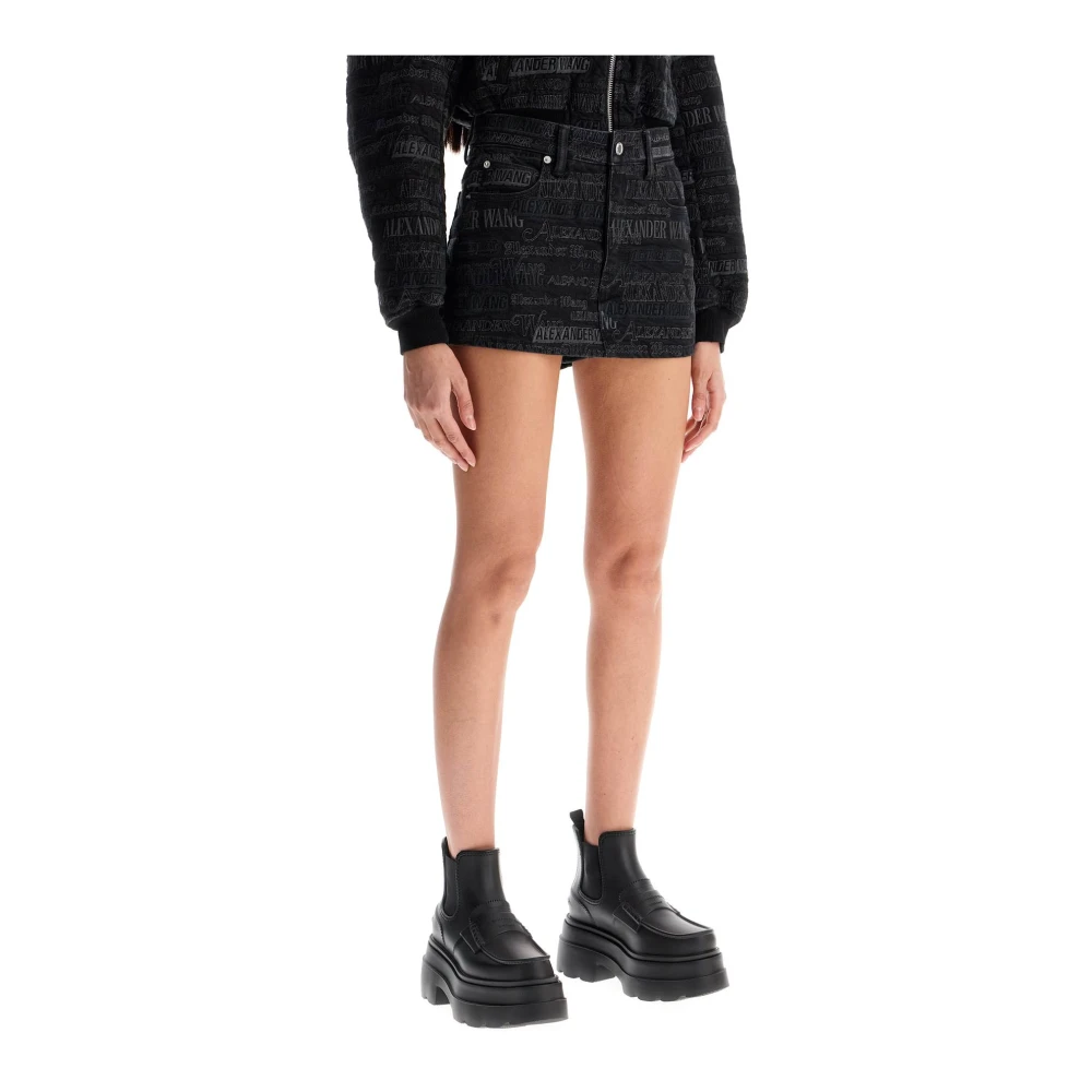 alexander wang Geborduurde Mini Rok Black Dames