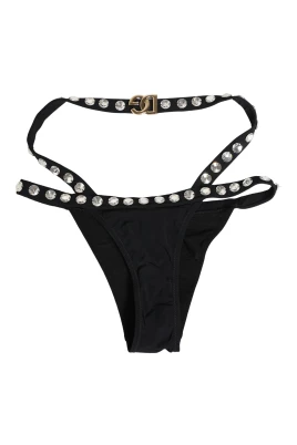 Crystal-Embellished Bikini Bottom