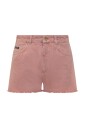 roze-denim-shorts-met-logo-patch
