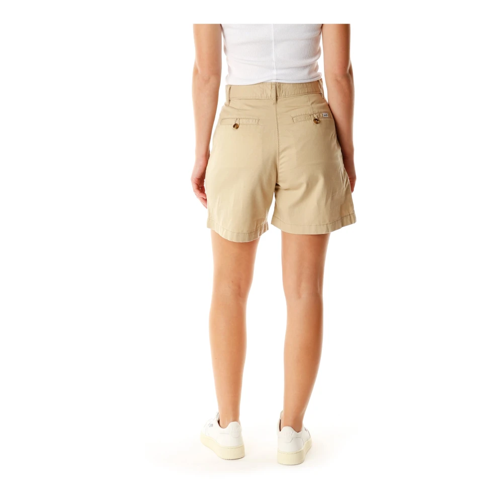 Levi's Geplooide Shorts Zomerstijl Beige Dames