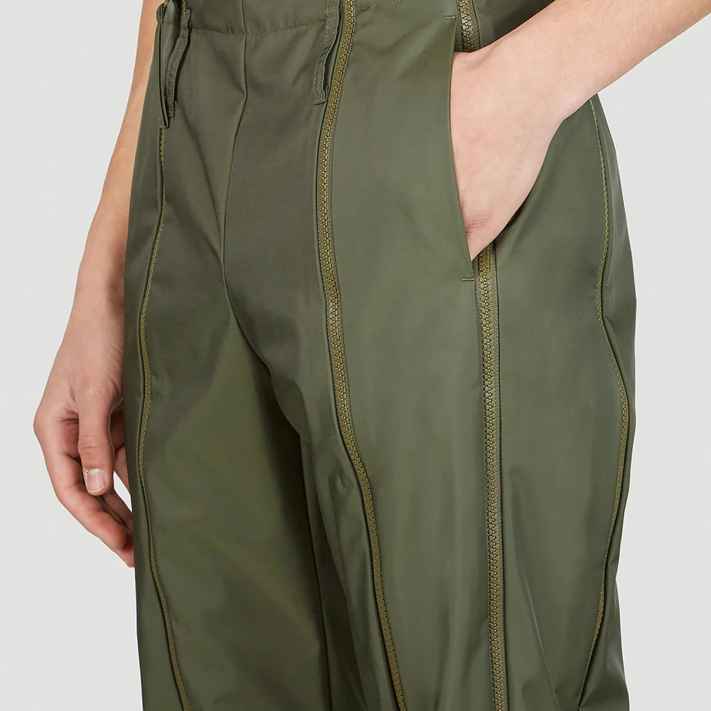 Post Archive Faction Slim-Fit Technische Broek met Ritsen Green Heren