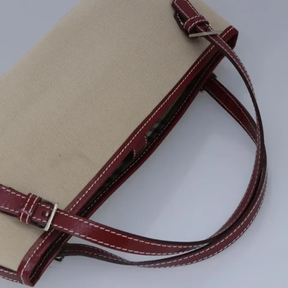 Burberry Vintage Pre-owned Canvas handbags Beige Dames