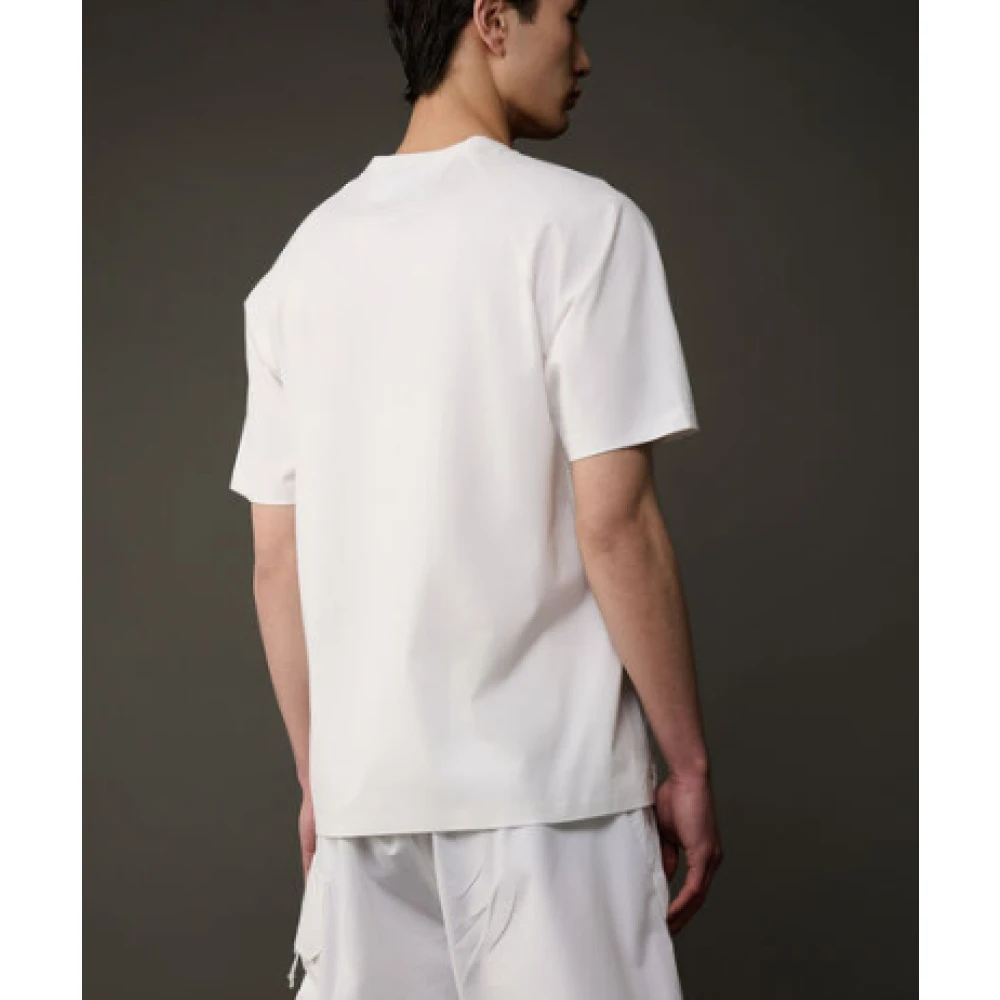 C.P. Company Wit Logo Print Crew Neck T-shirt White Heren