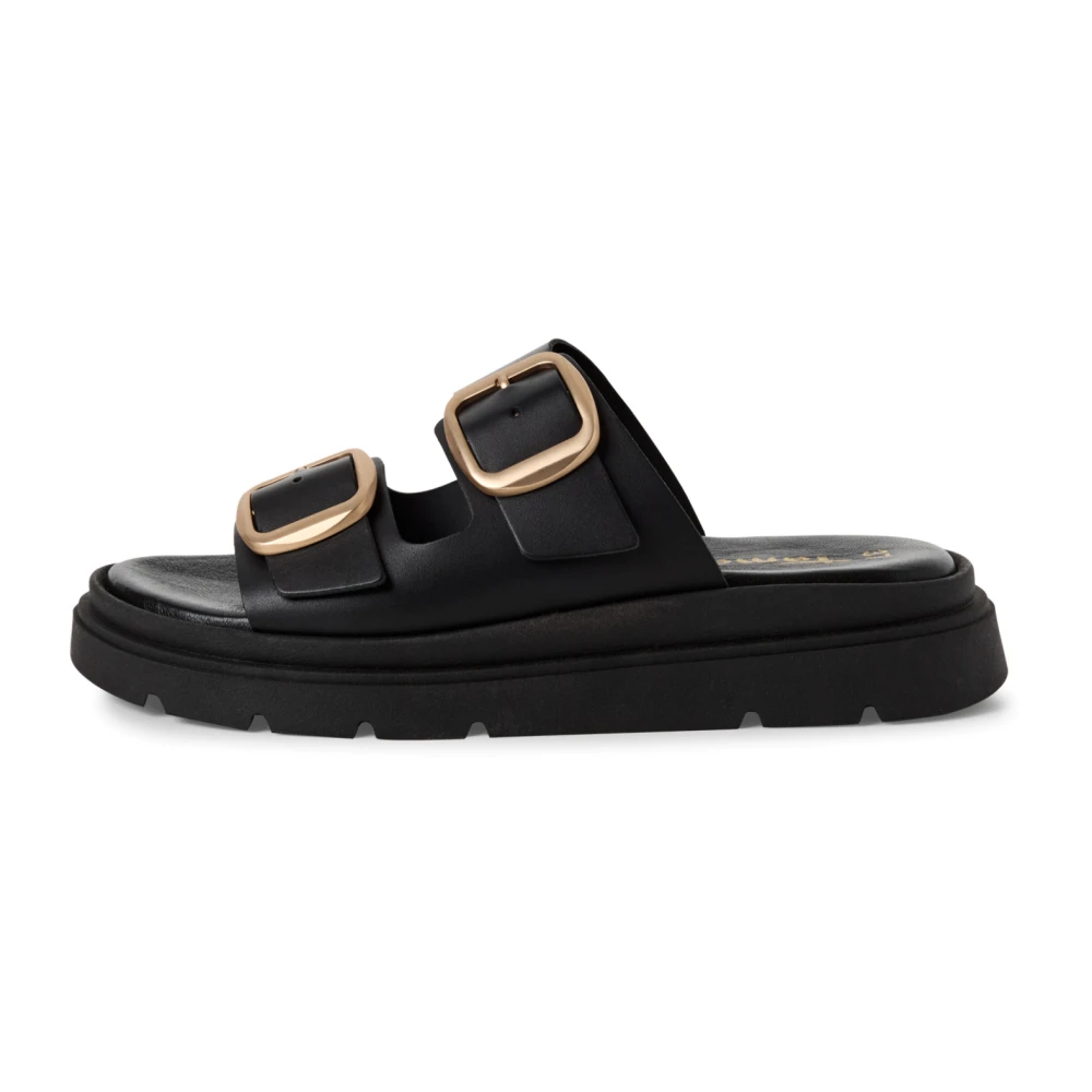 Tamaris Women's Black Casual Slide Sandals - Sliders - 5 Uk - Shoes