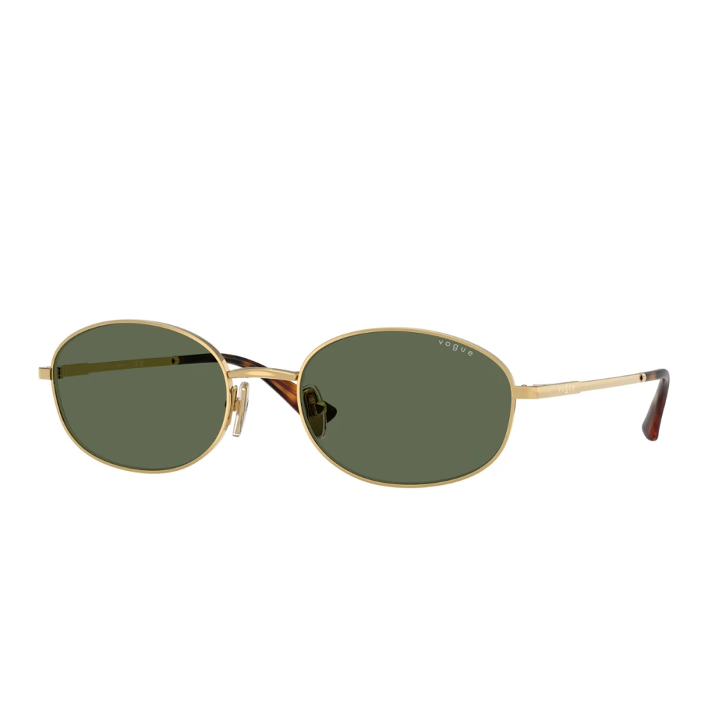 Vogue Yellow Bold Oval Sunglasses With Dark Green Lenses - Unisex - Sunglasses - 56 Mm - Accessories