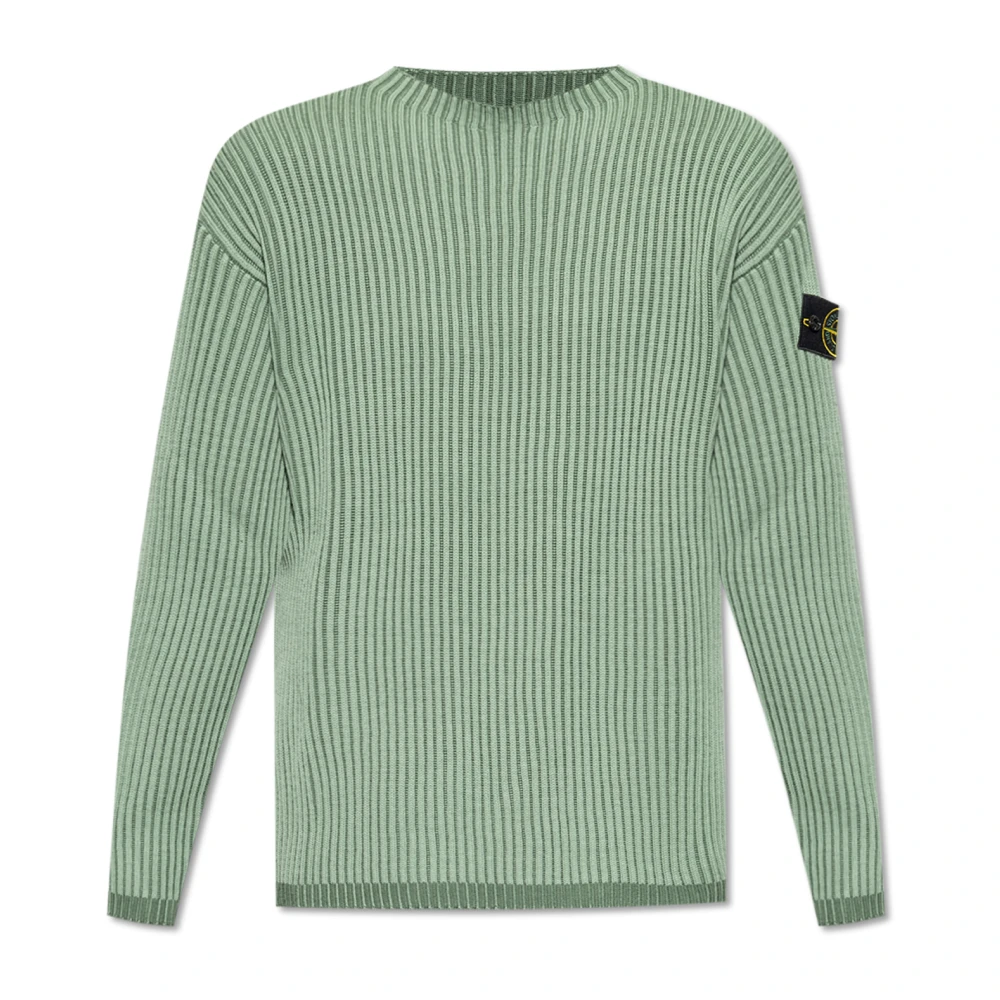 Stone Island Geribbelde trui Green Heren