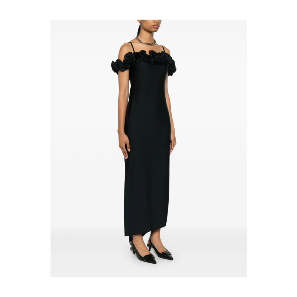 Coperni Zwarte Ruffle Jurk Black Dames