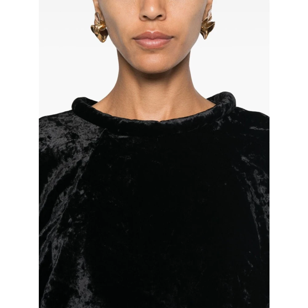 Isabel marant Fluweel Zwart Top Chic Stijl Black Dames