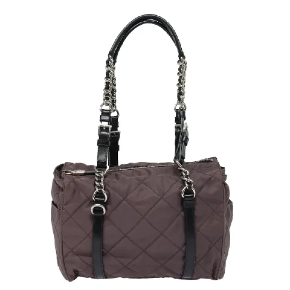 Prada Vintage Pre-owned Fabric prada-bags Purple Dames