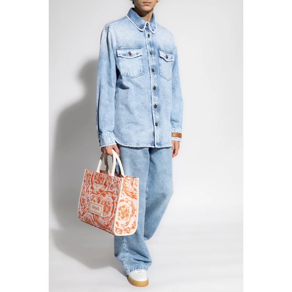 Versace Jeans met logo Blue Heren