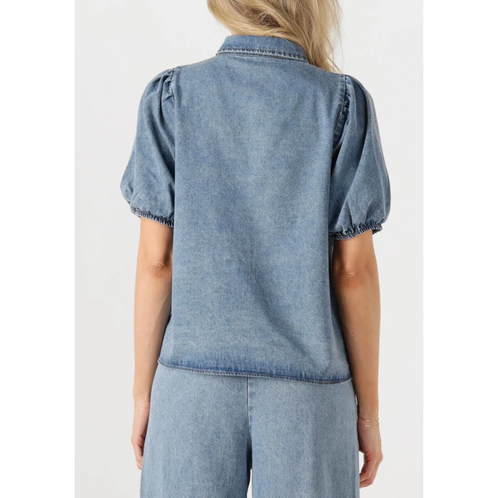Notre-v Lichtblauwe Florence Blouse Blue Dames