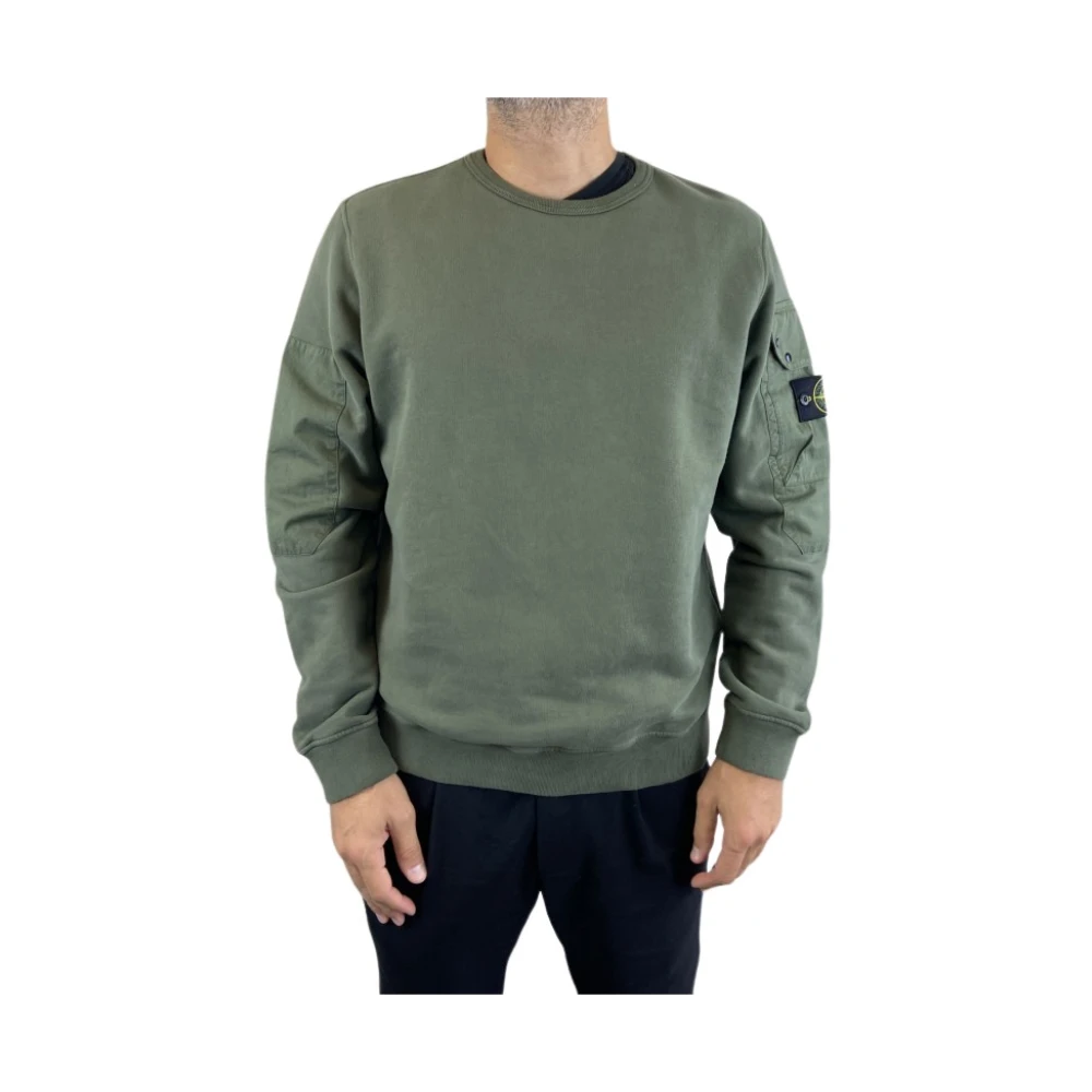 Stone Island Groene Sweater Geen Capuchon Green Heren