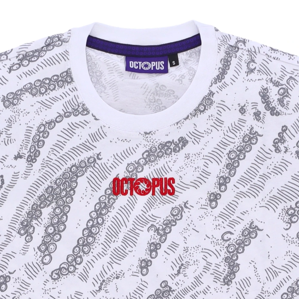 Octopus Witte Logo Heren T-shirt White Heren