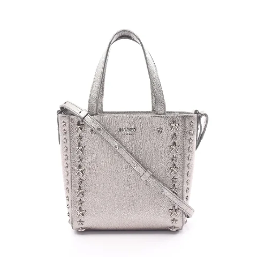 Jimmy Choo Pre-owned Leather handbags Gray Dames