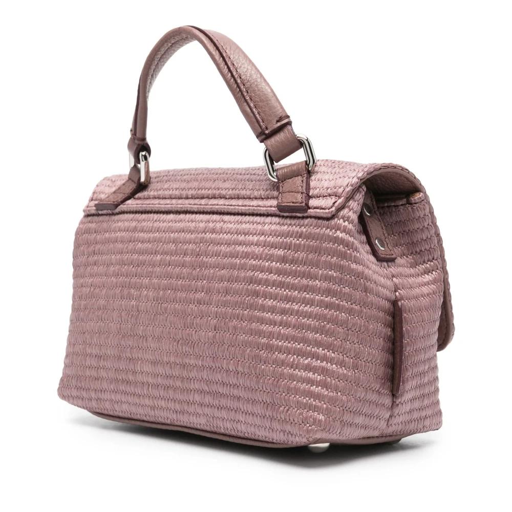 Zanellato Raffia Texture Tote Bag Purple Dames