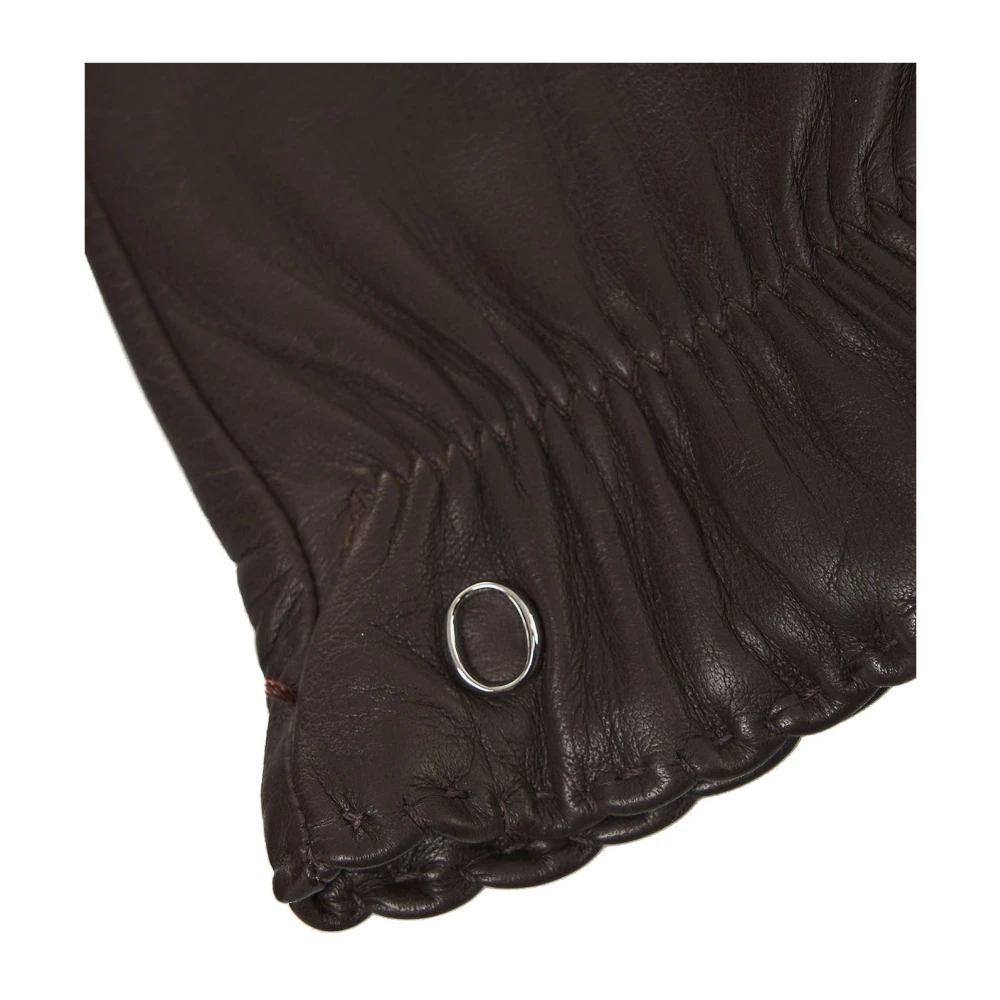 Orciani Bruine Leren Handschoenen Stijlvolle Accessoires Brown Dames