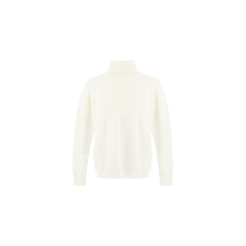 Herno Wol wollen trui met turtleneck White Heren