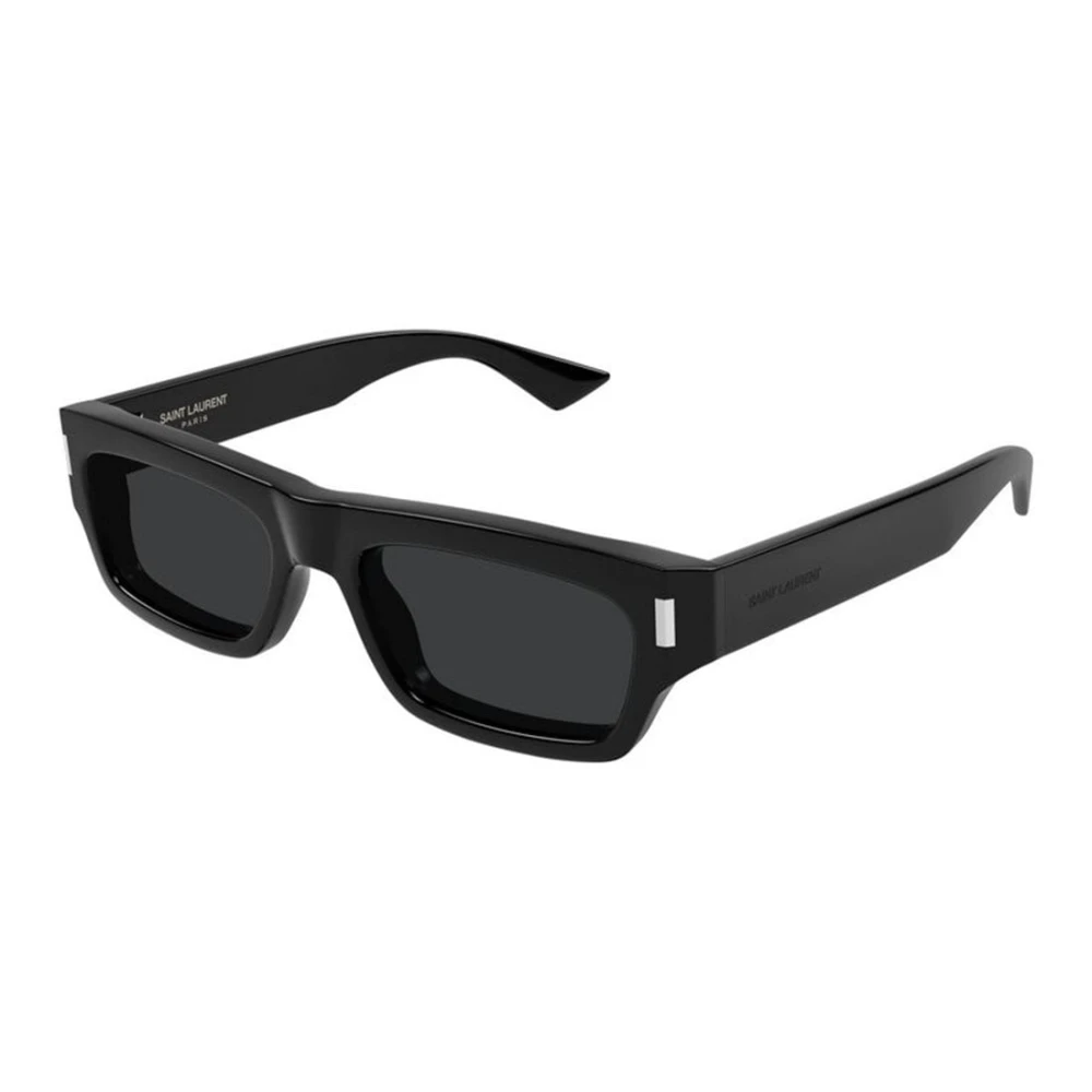 Saint Laurent Men's Black Rectangular Sunglasses