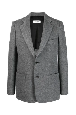 2Buttons Patch Pockets Jacket
