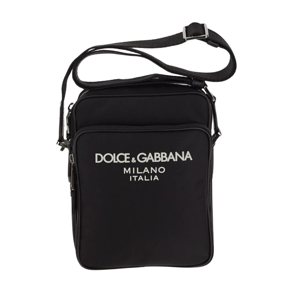 Dolce & Gabbana Mini Nylon Schoudertas Black Heren