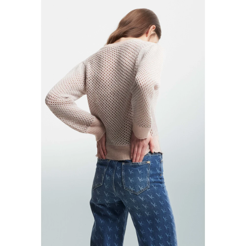 Kocca Gelaagde openwork trui Pink Dames