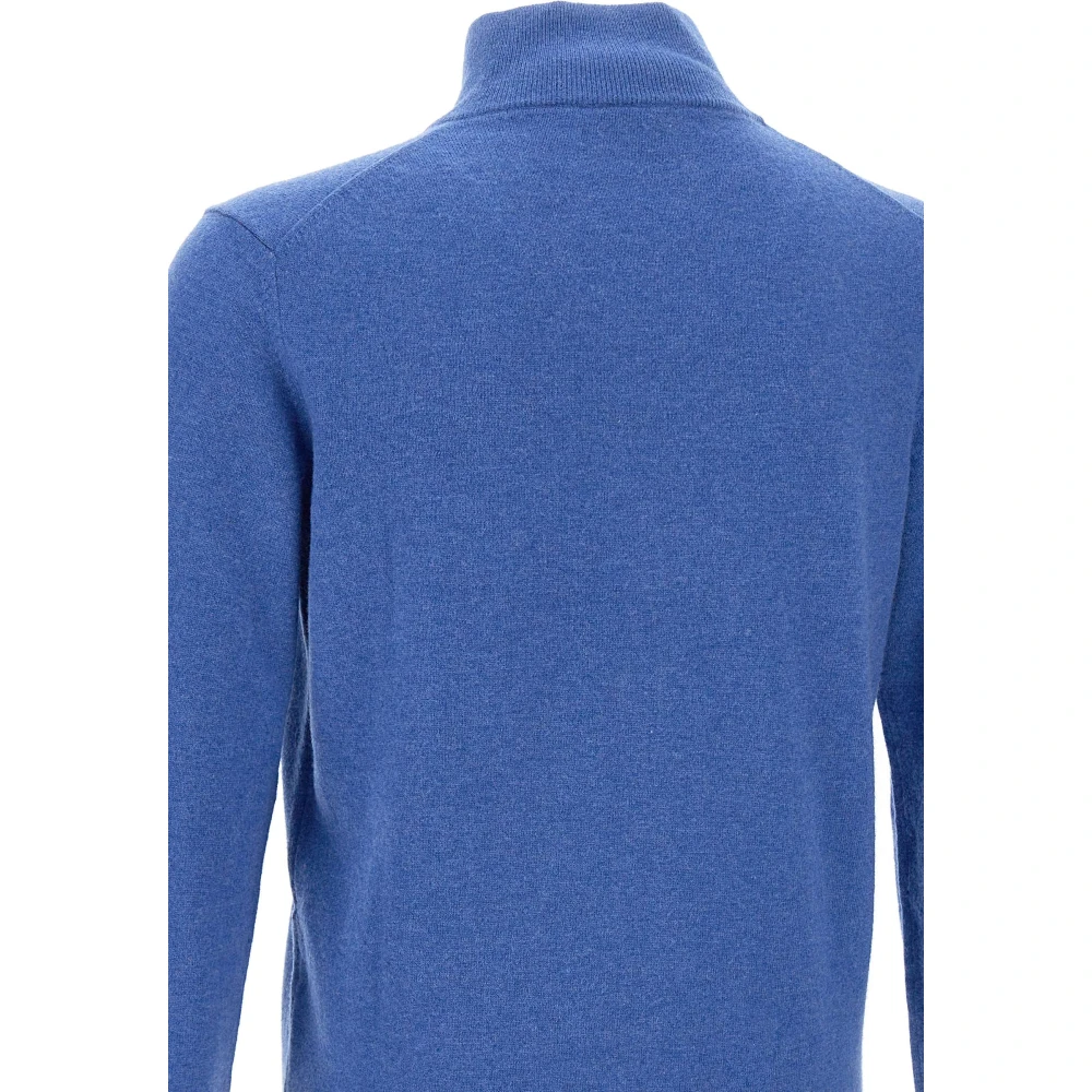 Kangra Merino Wool Cardigan Air Force Blue Heren