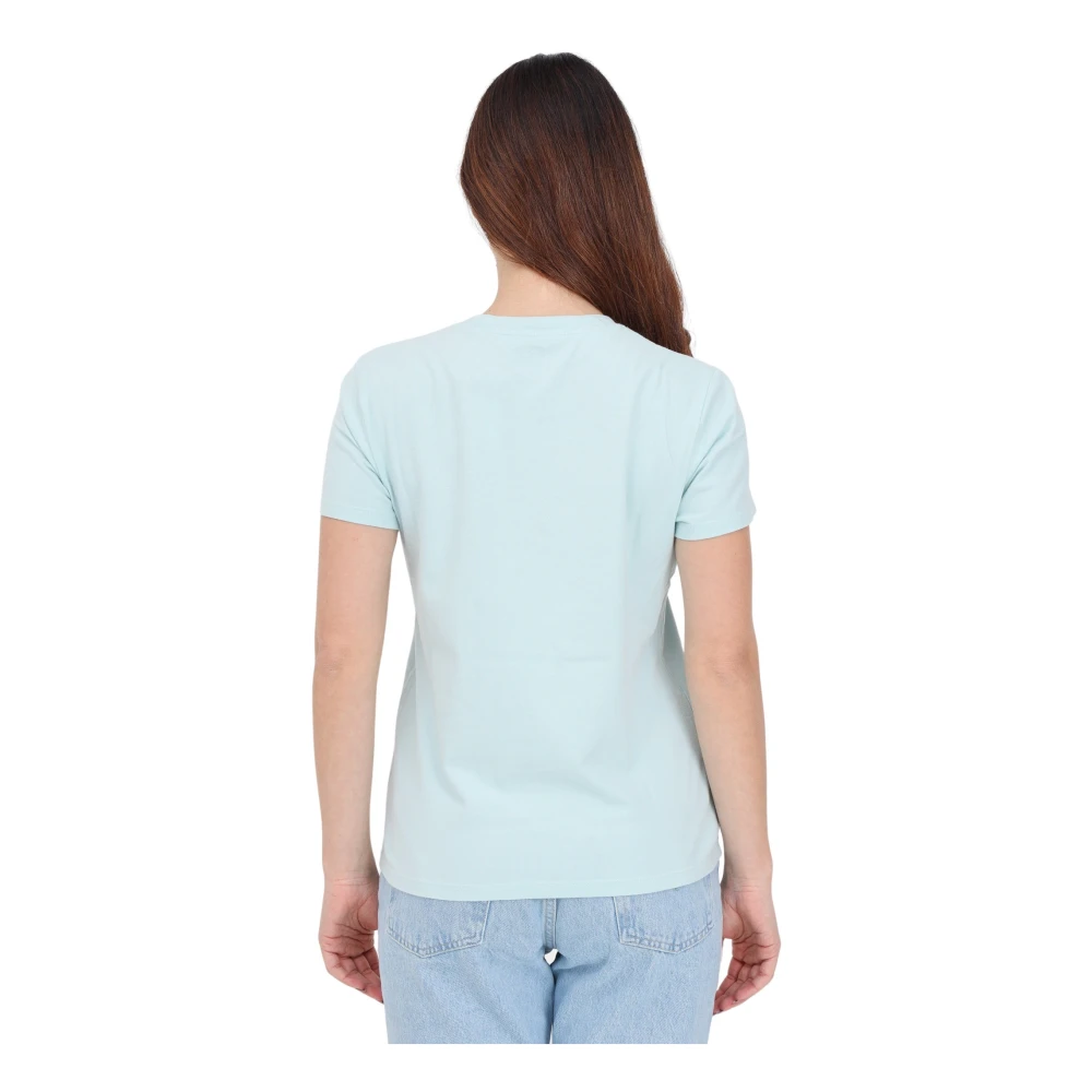Levi's Pastelblauw Housemark Logo Dames T-shirt Blue Dames