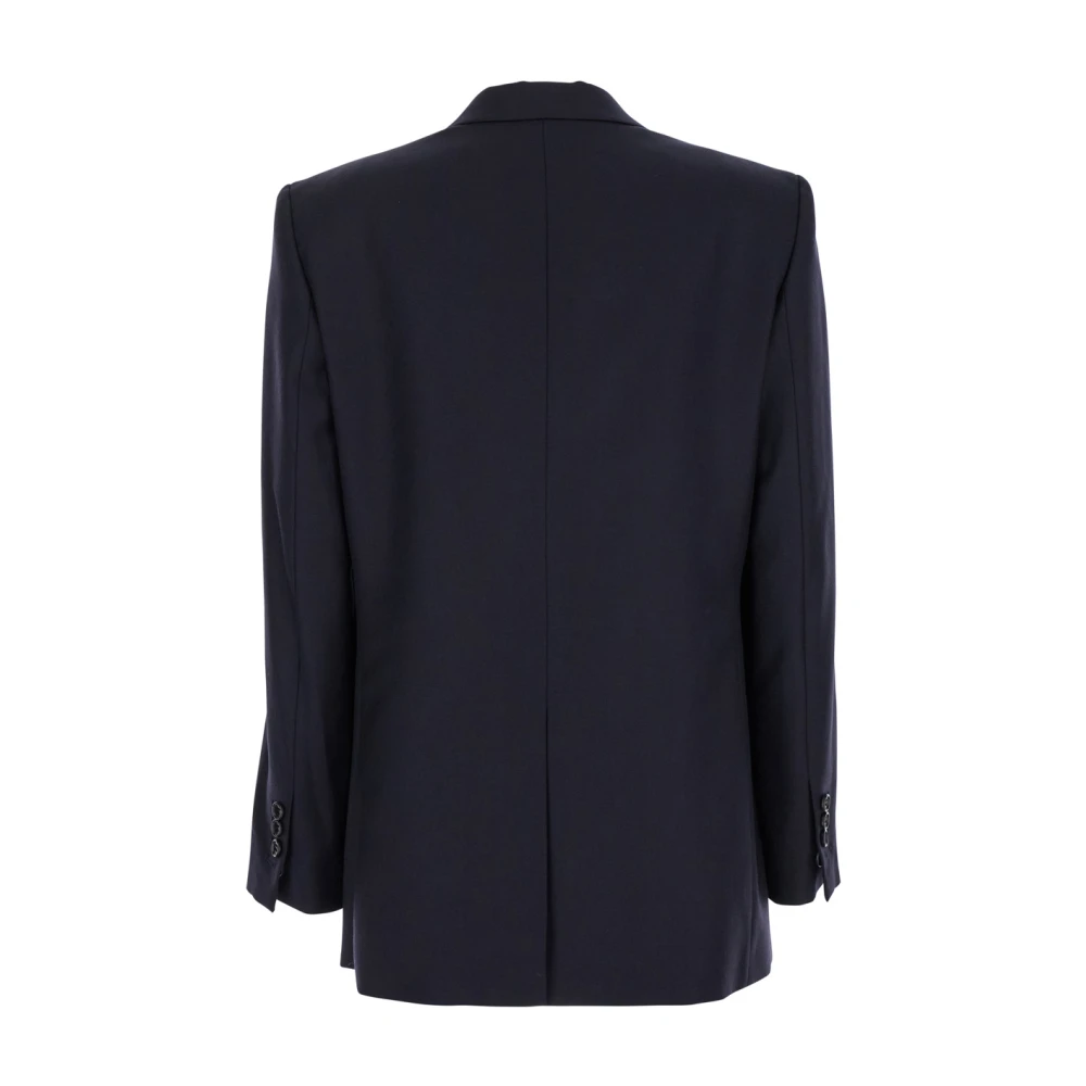 Theory Stijlvolle Boxy Jas Blue Dames