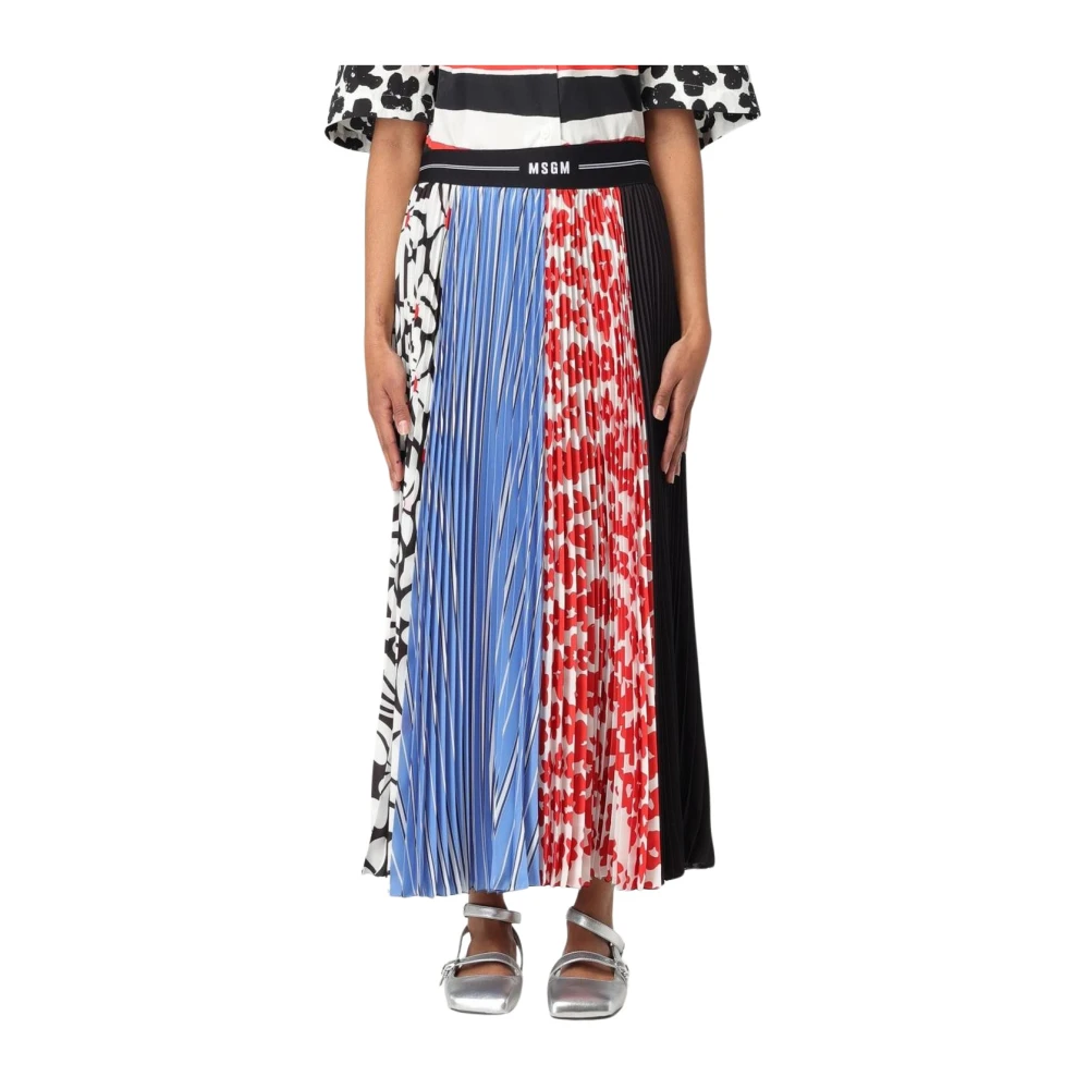 Msgm Women's Pleated Midi Skirt