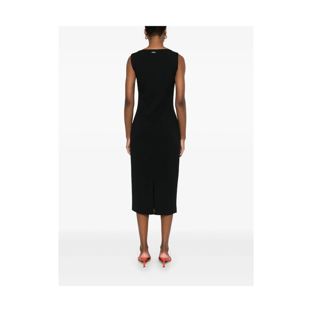 Calvin Klein Zwarte Mouwloze Jurk met Achtersplit Black Dames