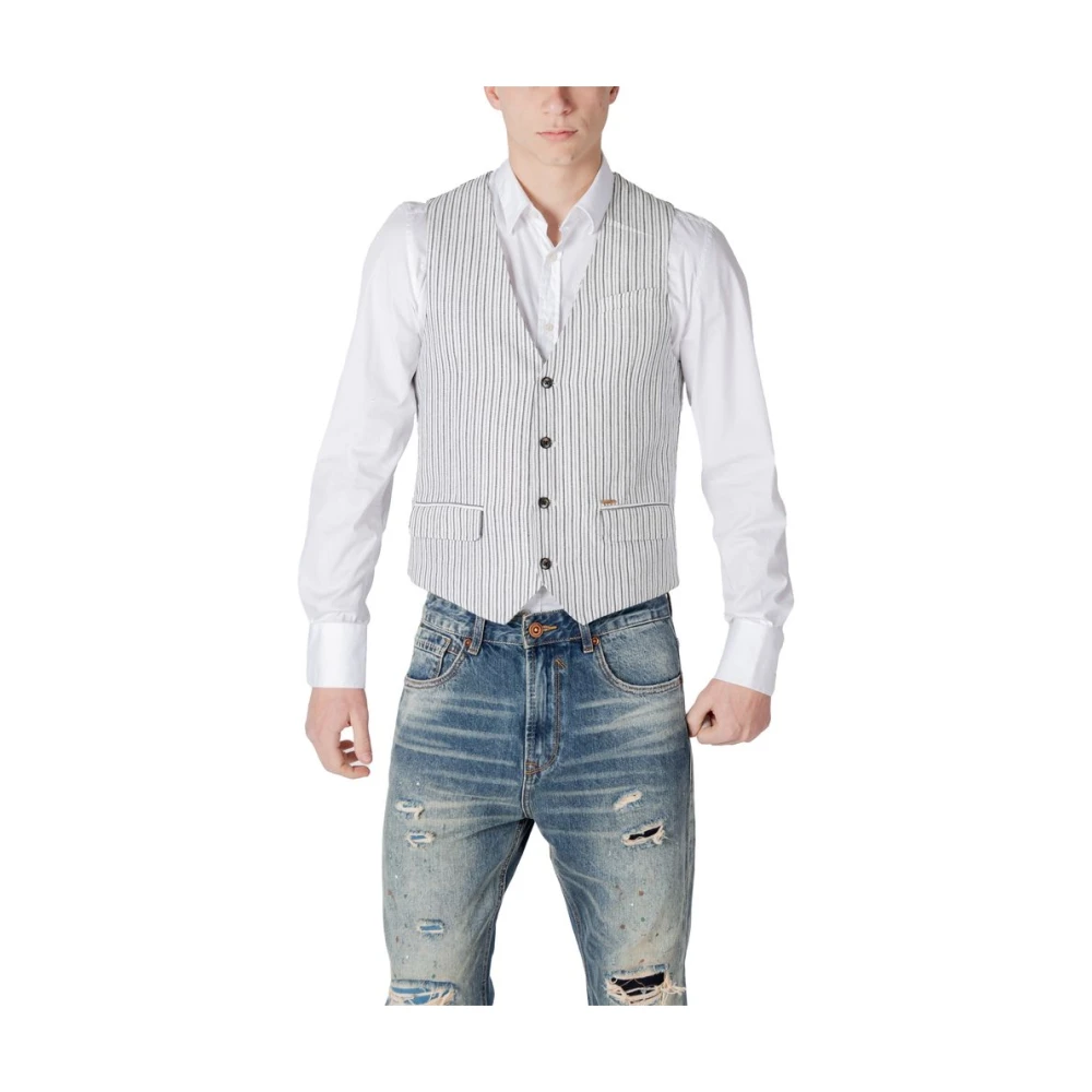 Gianni Lupo Men's Gray Waistcoats, Xl, Gl9811 Waistcoat