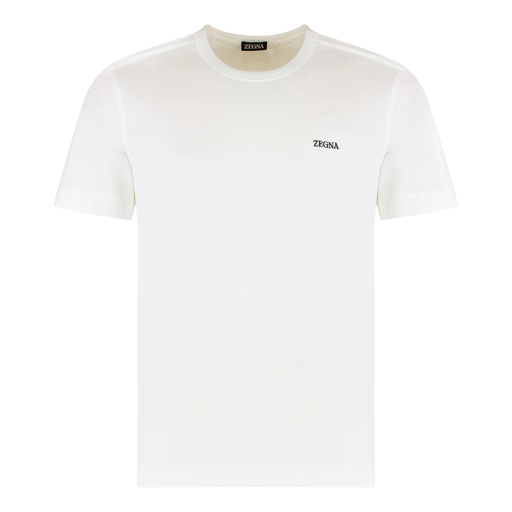 Zegna Men's White Round Neck T-Shirt