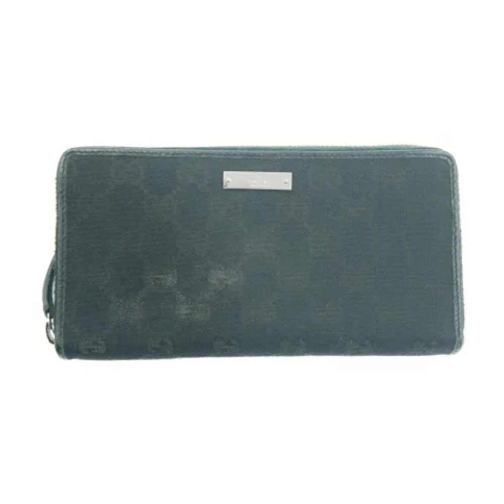 Gucci Vintage Pre-owned Canvas wallets Black Dames